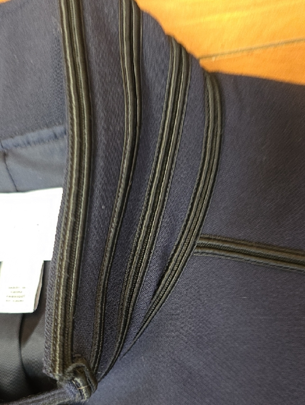 Lewit Navy Button-Front Piped Military-Inspired Tailored Jacket Size L - Picture 4 of 12
